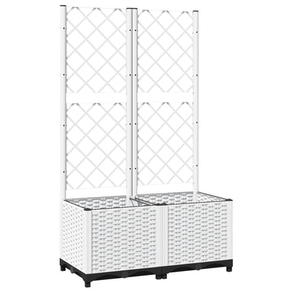 vidaXL Garden Planter White 80 x 40 x 136 cm 2