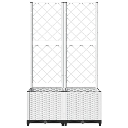 vidaXL Garden Planter White 80 x 40 x 136 cm 3