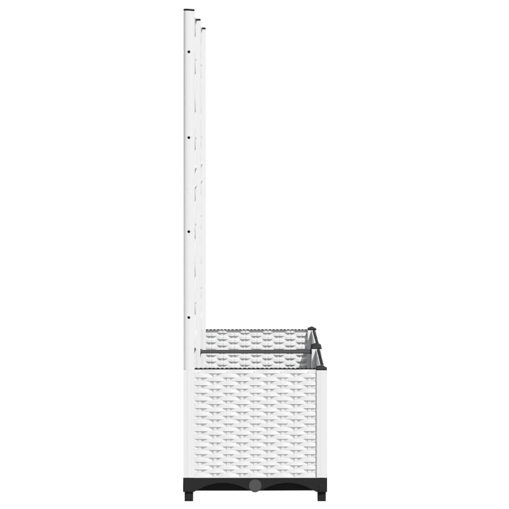 vidaXL Garden Planter White 80 x 40 x 136 cm 5