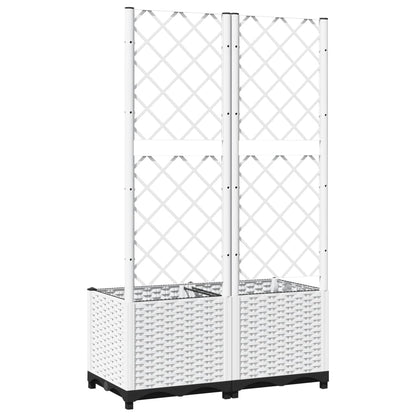 vidaXL Garden Planter White 80 x 40 x 136 cm 4