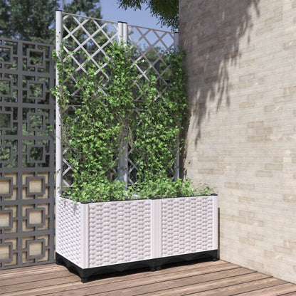 vidaXL Garden Planter White 80 x 40 x 136 cm 1