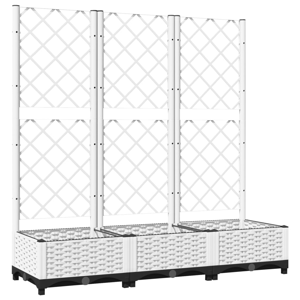 vidaXL Garden Planter White 120 x 40 x 121.5 cm 2
