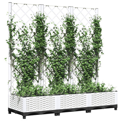 vidaXL Garden Planter White 120 x 40 x 121.5 cm 3