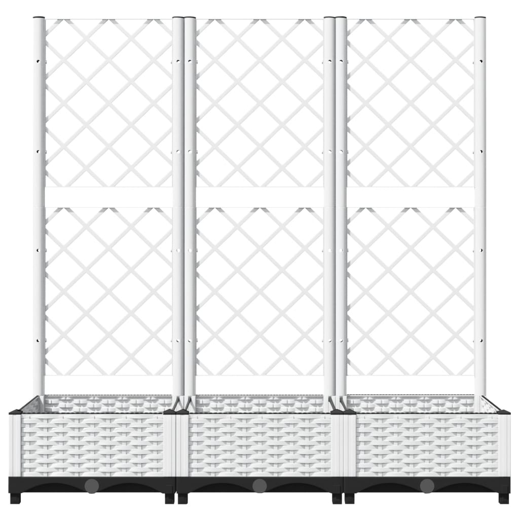 vidaXL Garden Planter White 120 x 40 x 121.5 cm 4
