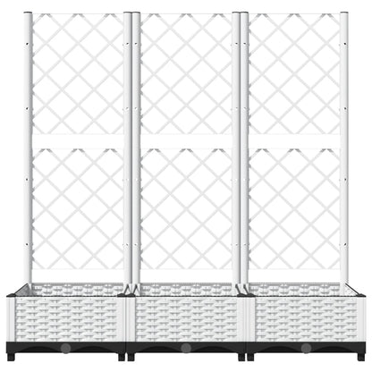 vidaXL Garden Planter White 120 x 40 x 121.5 cm 4
