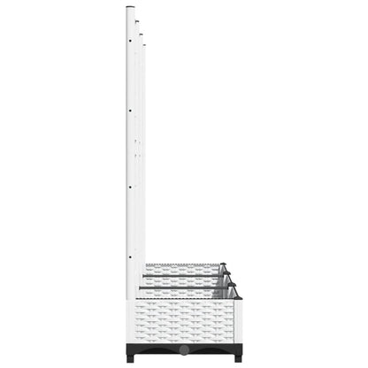 vidaXL Garden Planter White 120 x 40 x 121.5 cm 5