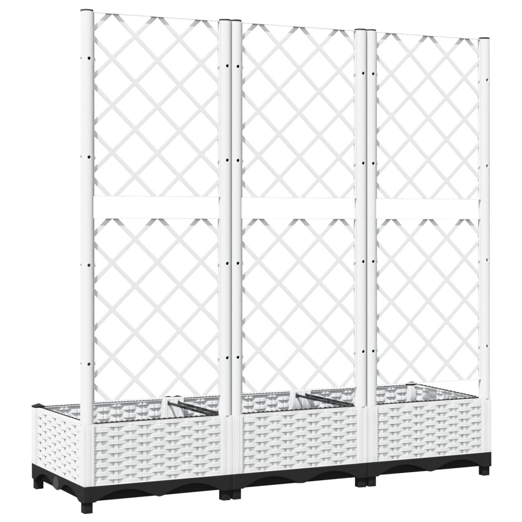 vidaXL Garden Planter White 120 x 40 x 121.5 cm 6