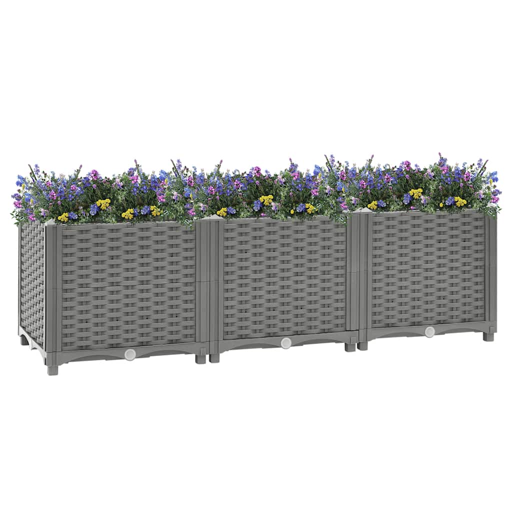 vidaXL Raised Bed 120x40x38 cm Polypropylene 6