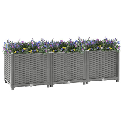 vidaXL Raised Bed 120x40x38 cm Polypropylene 6