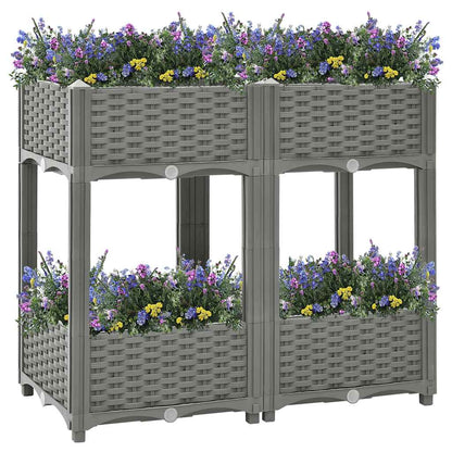 vidaXL Raised Bed 80x40x71 cm Polypropylene 6