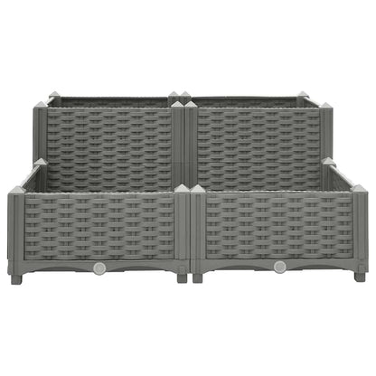 vidaXL Raised Bed 80x80x38 cm Polypropylene 2