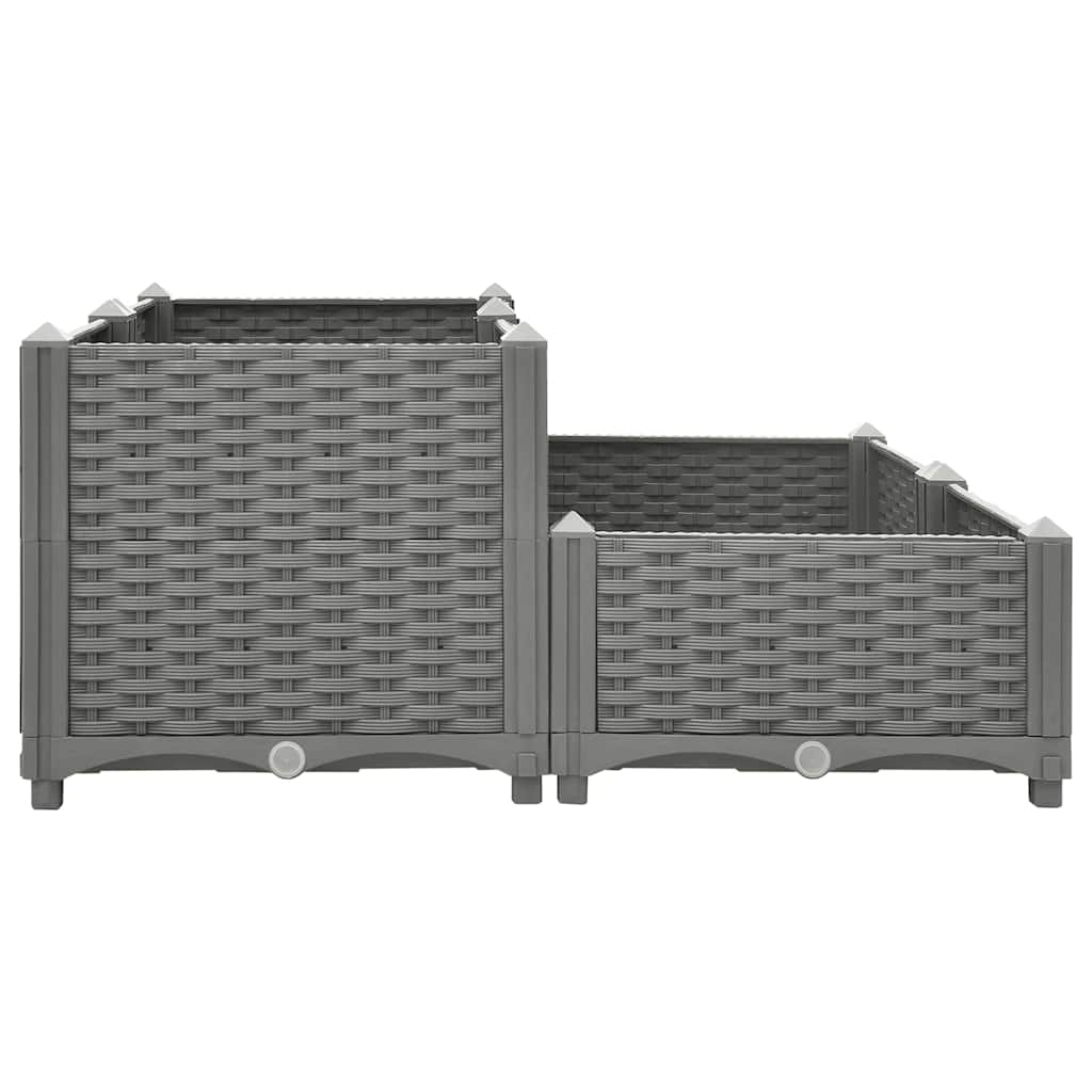 vidaXL Raised Bed 80x80x38 cm Polypropylene 3