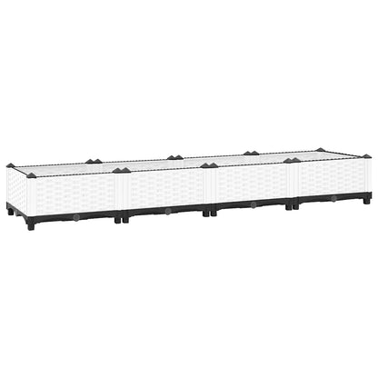vidaXL Raised Bed Polypropylene without Wheels White