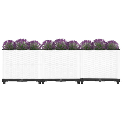 Raised Bed Polypropylene without wheels White 120 x 40 x 38 cm