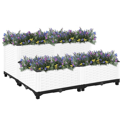 vidaXL Raised Bed 80x80x38 cm Polypropylene 6