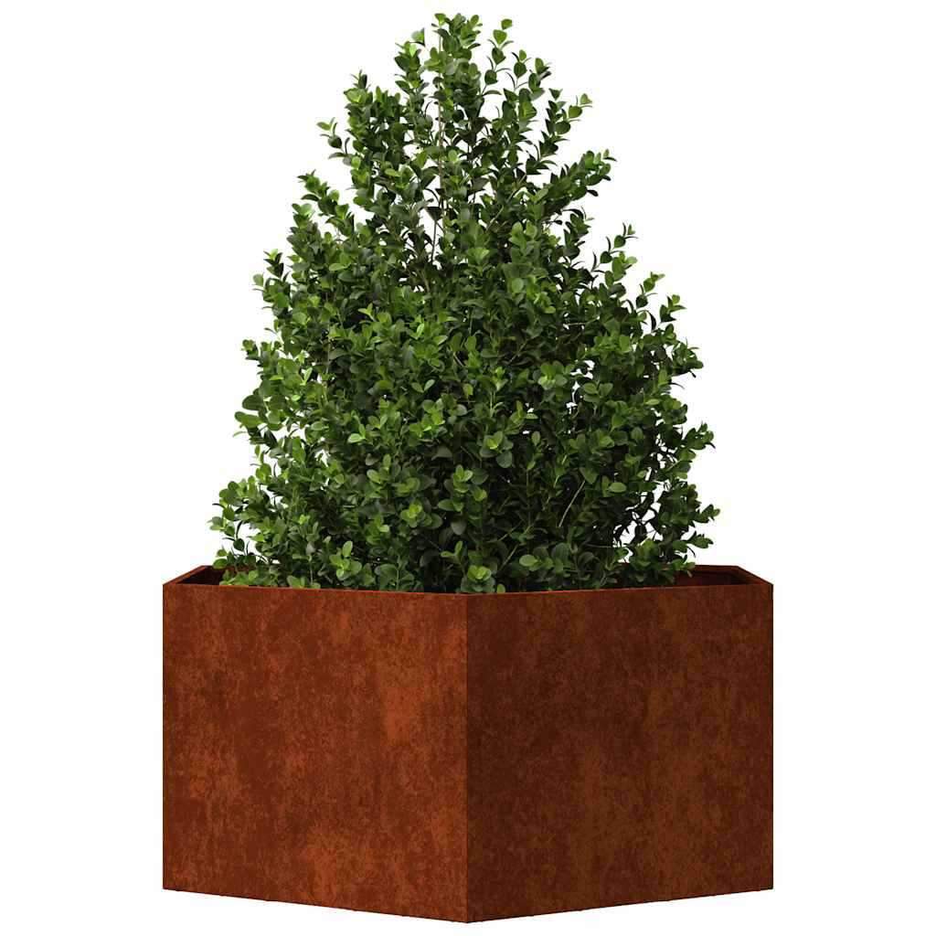 vidaXL Planter Rusty 90x90x45 cm Corten Steel 3