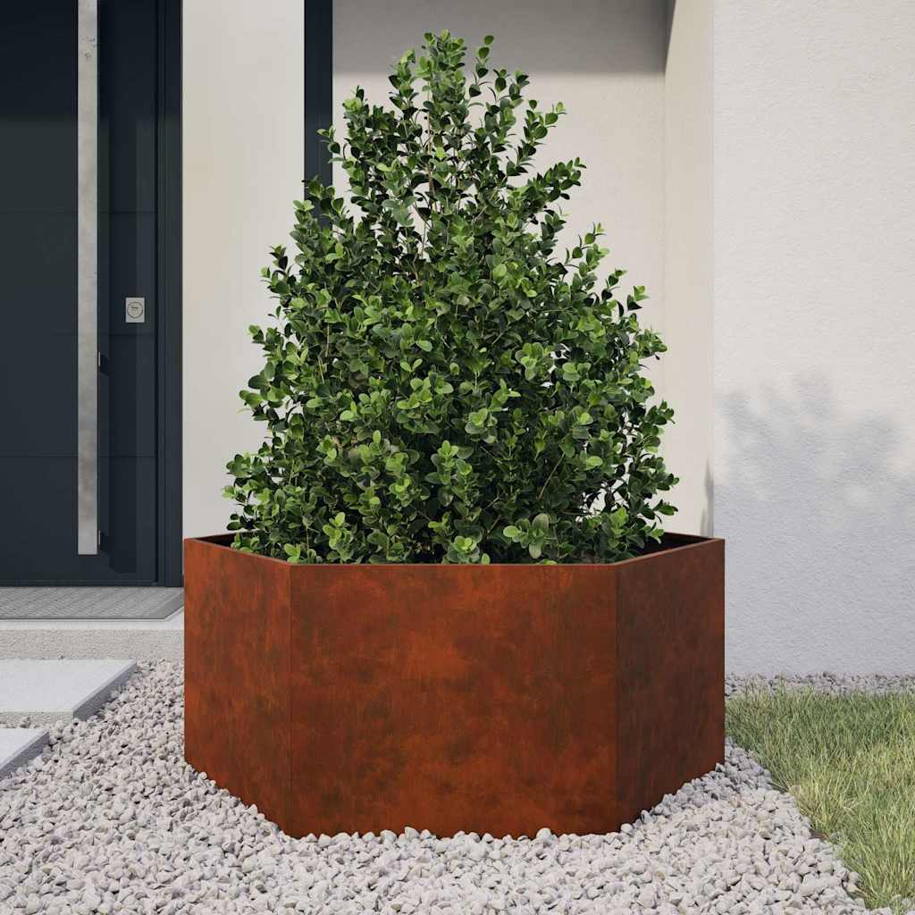vidaXL Planter Rusty 90x90x45 cm Corten Steel 1