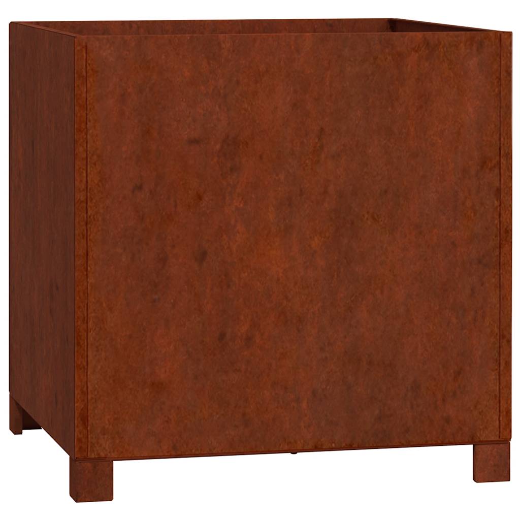 vidaXL Planter with Legs Rusty 50x50x50 cm Corten Steel 2