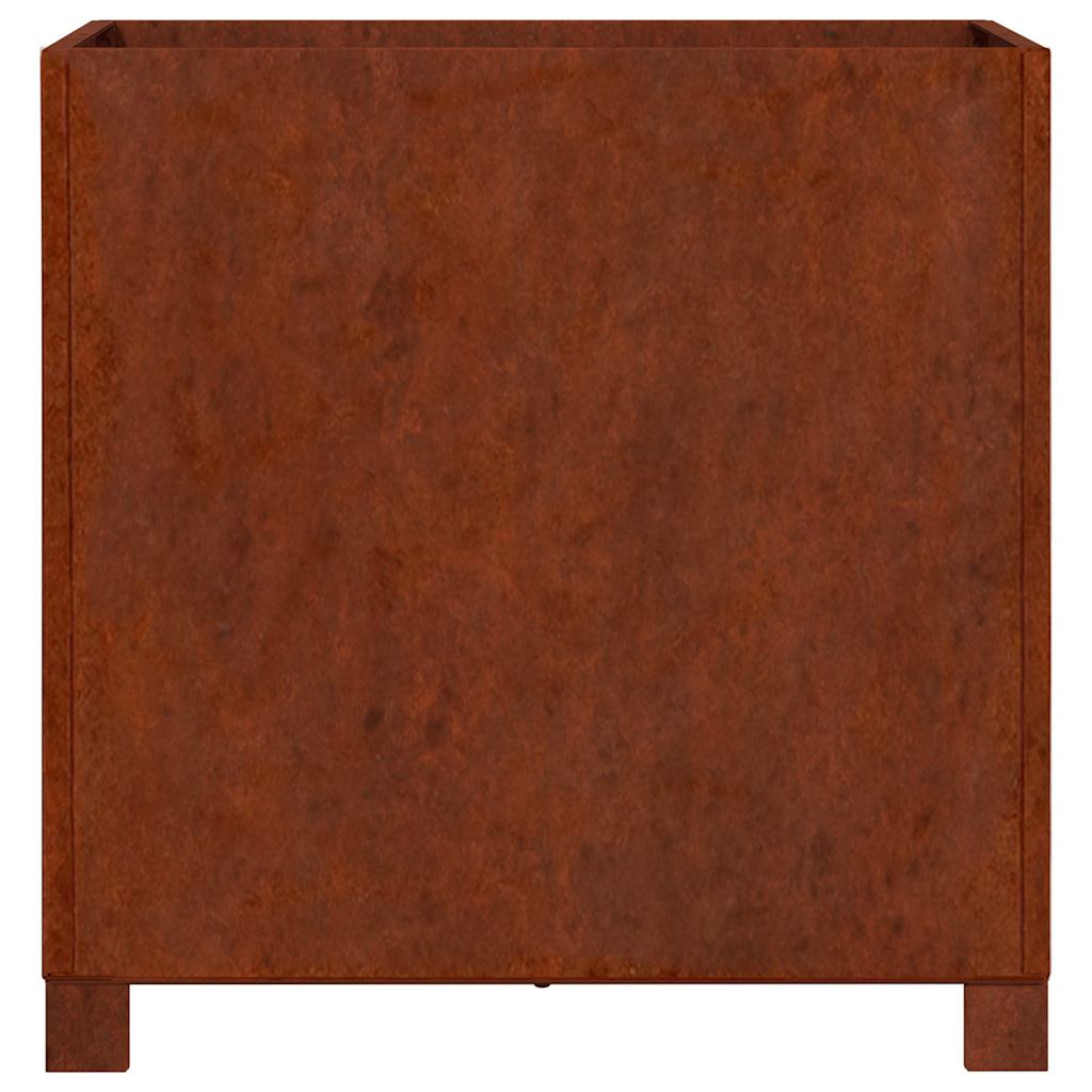 vidaXL Planter with Legs Rusty 50x50x50 cm Corten Steel 5