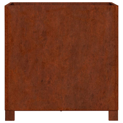vidaXL Planter with Legs Rusty 50x50x50 cm Corten Steel 5