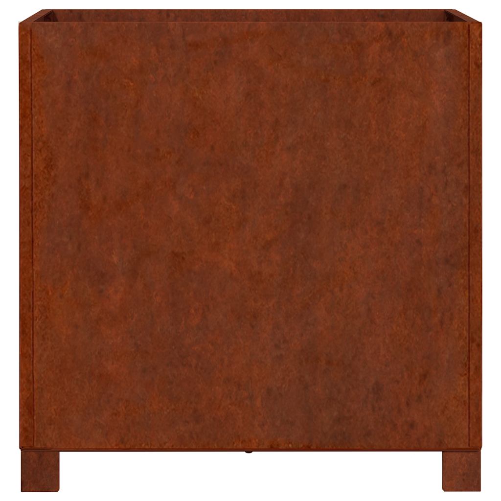 vidaXL Planter with Legs Rusty 50x50x50 cm Corten Steel 6