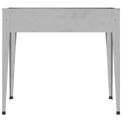 vidaXL Garden Planters 2 pcs Galvanised Steel 6