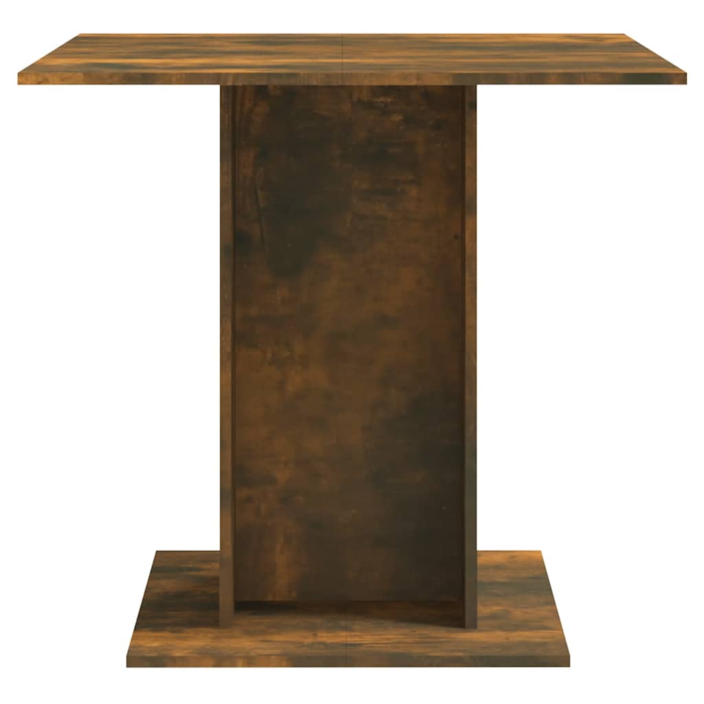 vidaXL Dining Table Smoked Oak 80x80x75 cm Engineered Wood 5