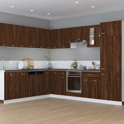 vidaXL Oven Cabinet Lyon Brown Oak 60x46x81.5 cm Engineered Wood 3