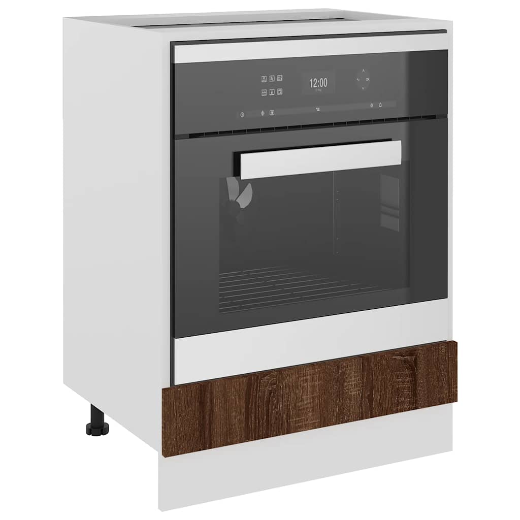 vidaXL Oven Cabinet Lyon Brown Oak 60x46x81.5 cm Engineered Wood 4