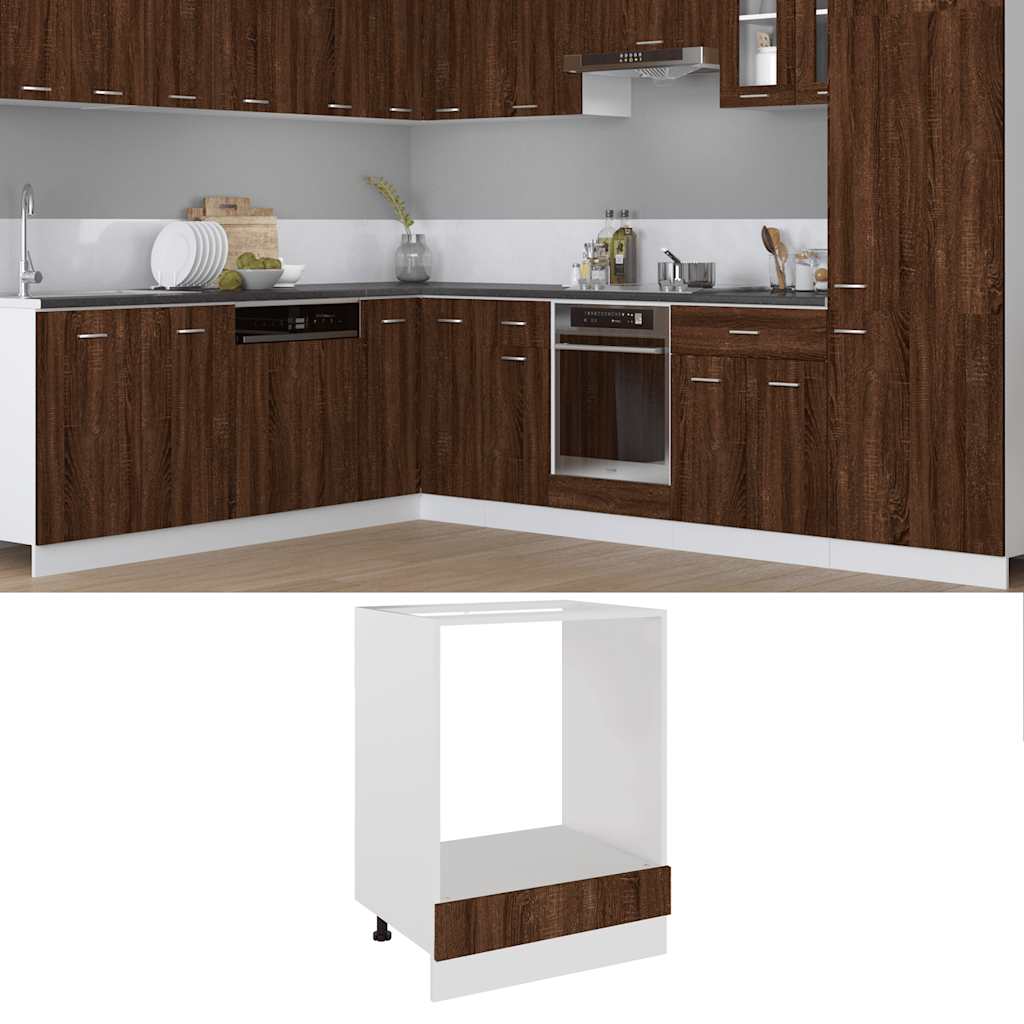 vidaXL Oven Cabinet Lyon Brown Oak 60x46x81.5 cm Engineered Wood 1