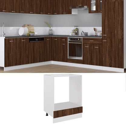 vidaXL Oven Cabinet Lyon Brown Oak 60x46x81.5 cm Engineered Wood 1