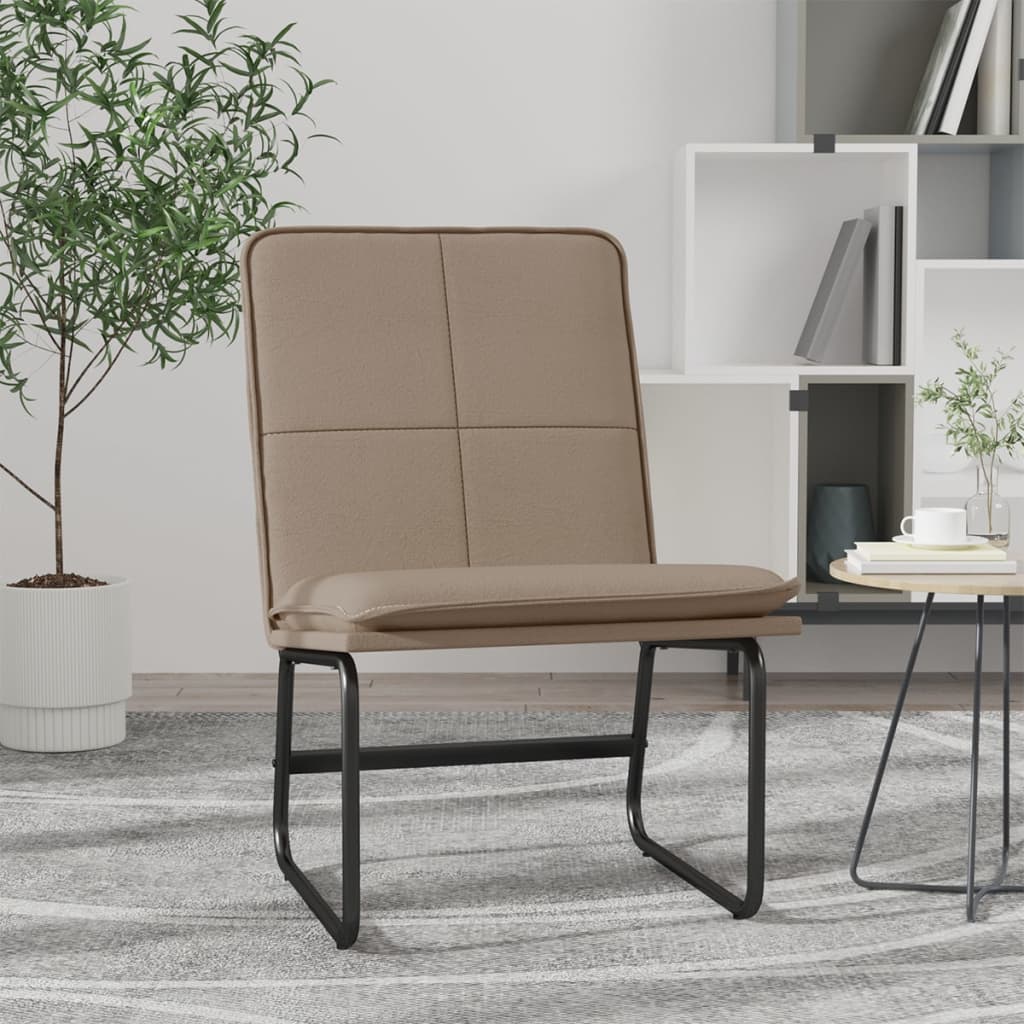 vidaXL Lounge Chair Cappuccino 54x75x76 cm Faux Leather 1