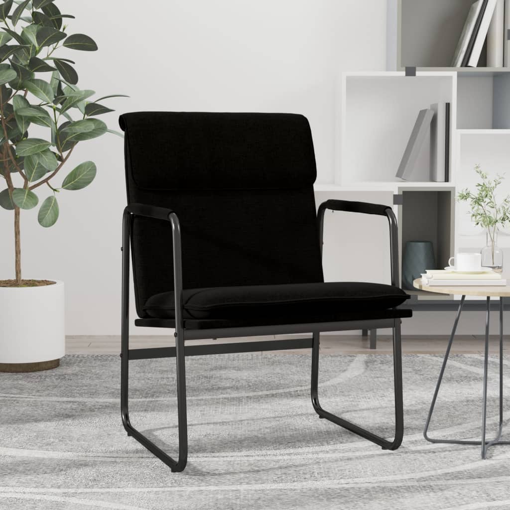 vidaXL Lounge Chair Black 55x64x80 cm Fabric 1
