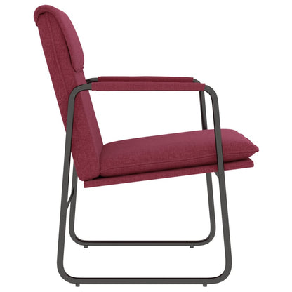 vidaXL Lounge Chair Wine Red 55x64x80 cm Fabric 4