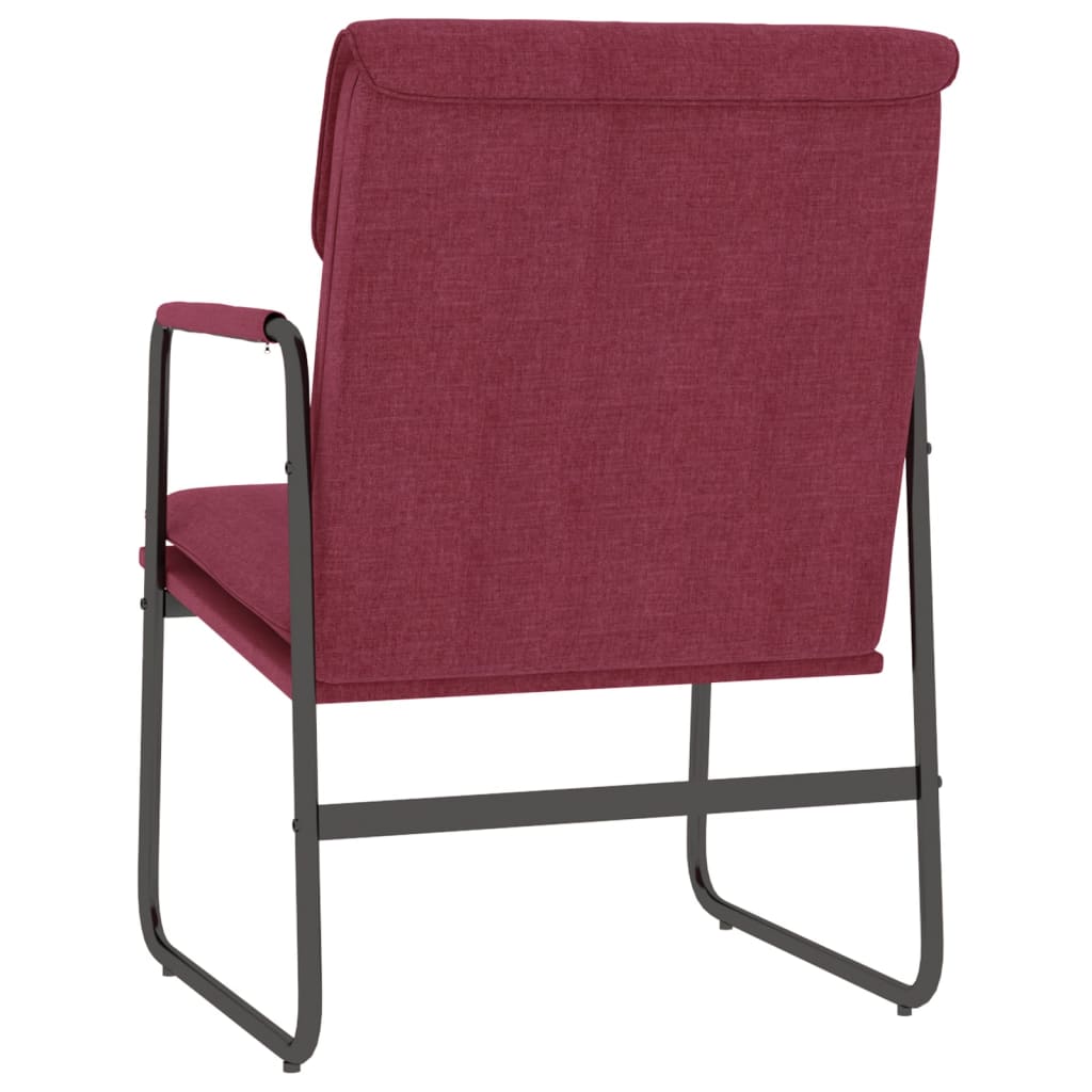 vidaXL Lounge Chair Wine Red 55x64x80 cm Fabric 5