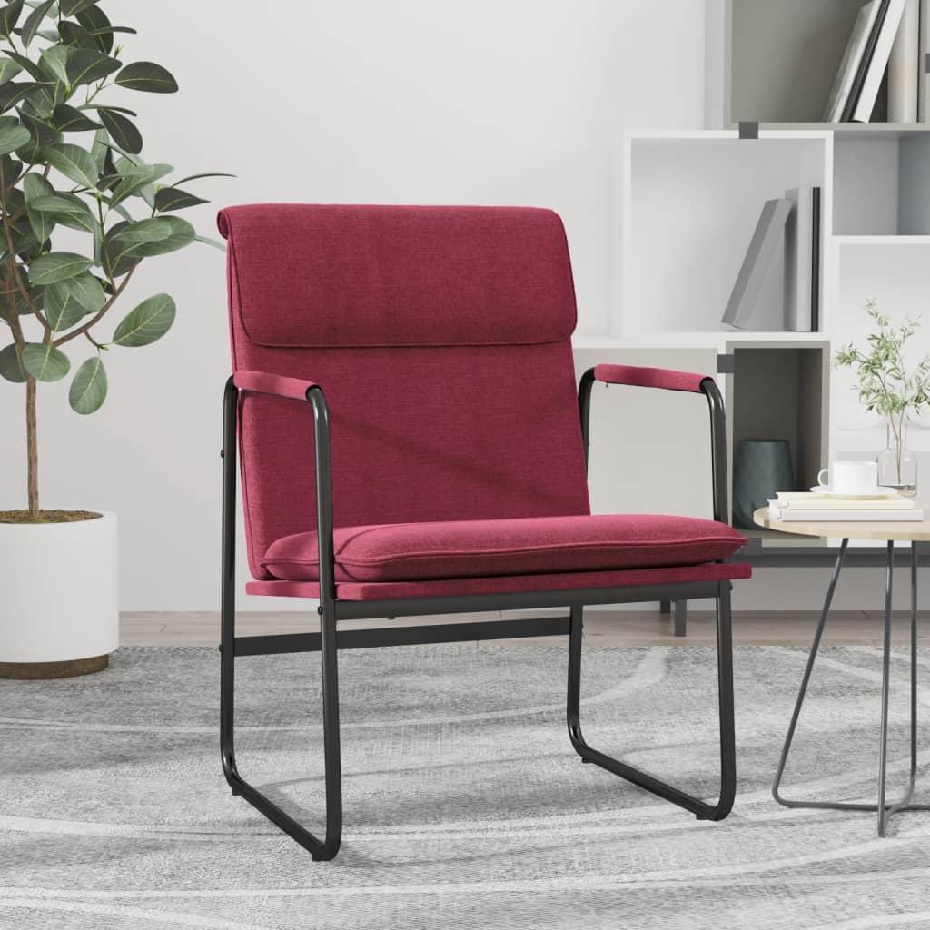 vidaXL Lounge Chair Wine Red 55x64x80 cm Fabric 1