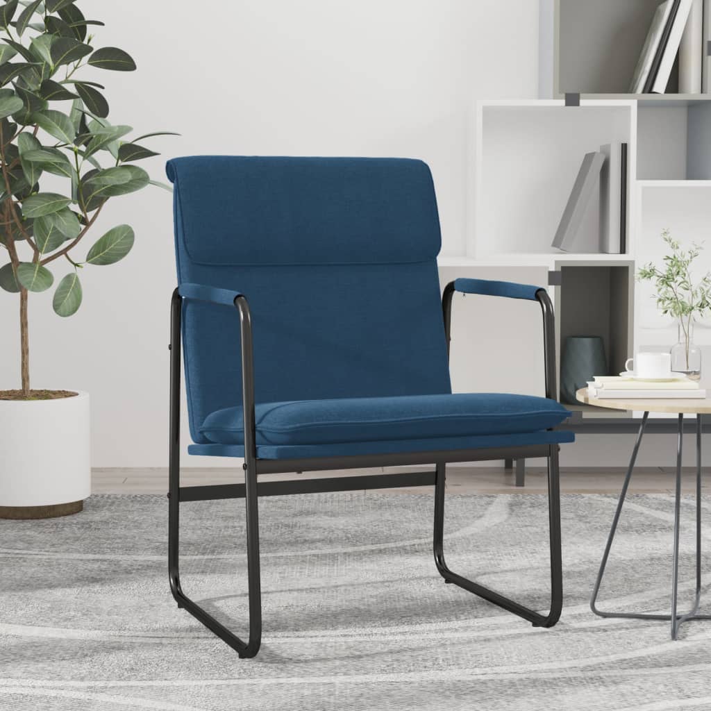vidaXL Lounge Chair Blue 55x64x80 cm Fabric 1