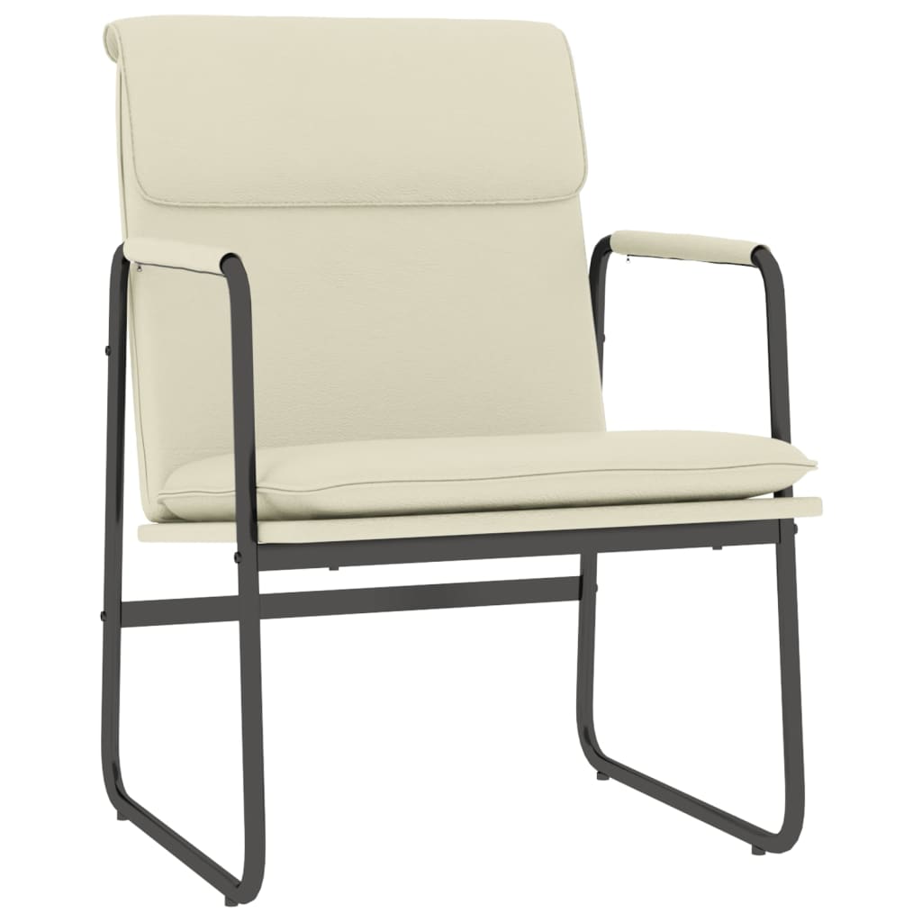 vidaXL Lounge Chair Cream 55x64x80 cm Faux Leather 2