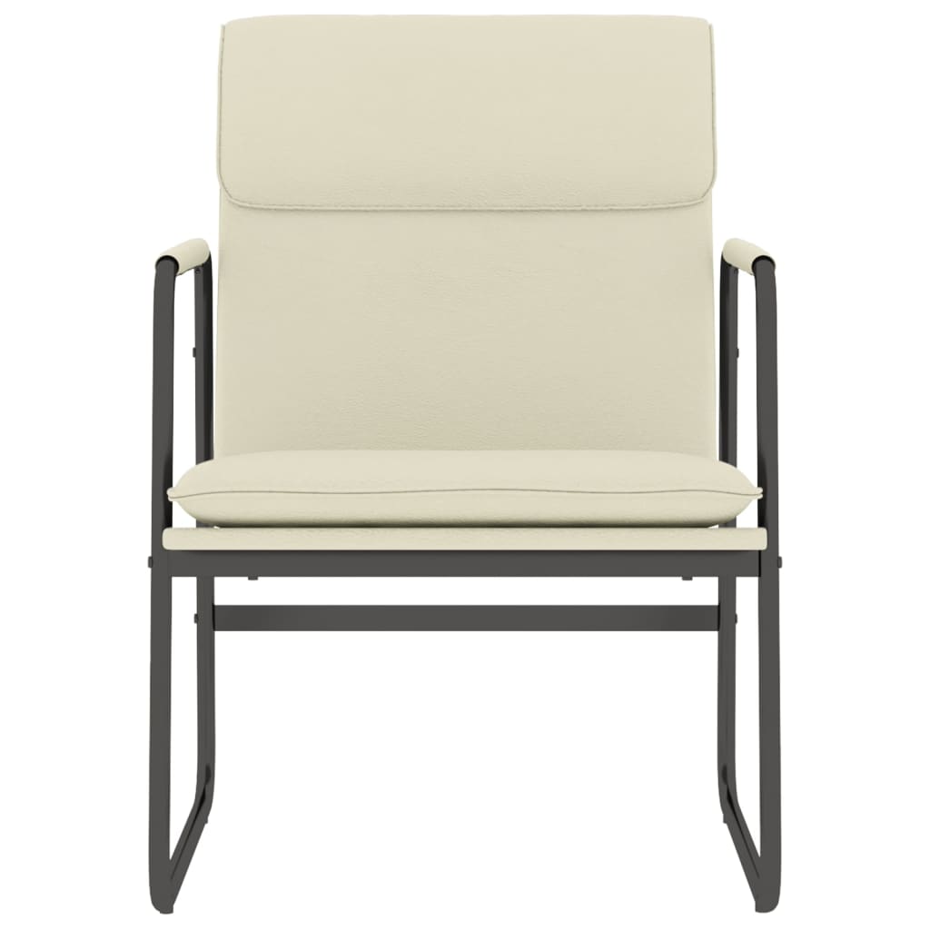 vidaXL Lounge Chair Cream 55x64x80 cm Faux Leather 3