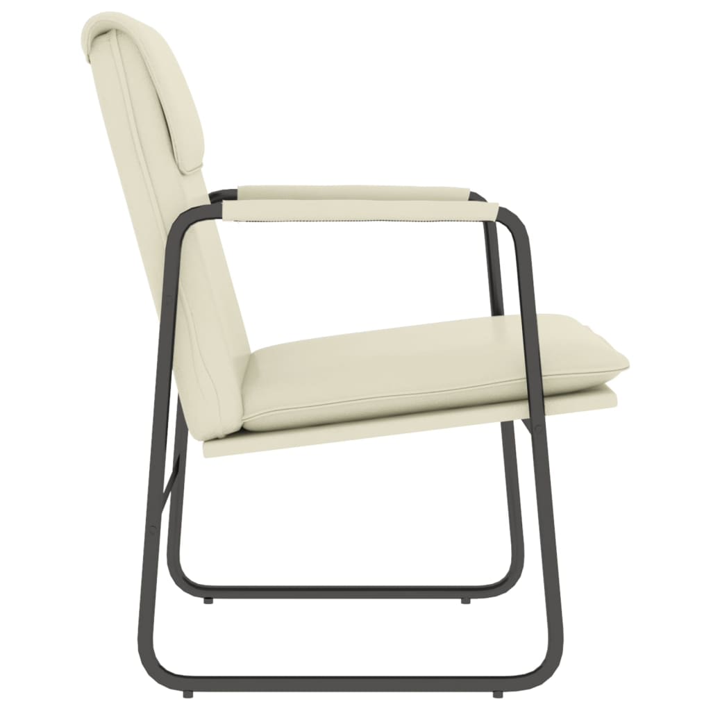 vidaXL Lounge Chair Cream 55x64x80 cm Faux Leather 4