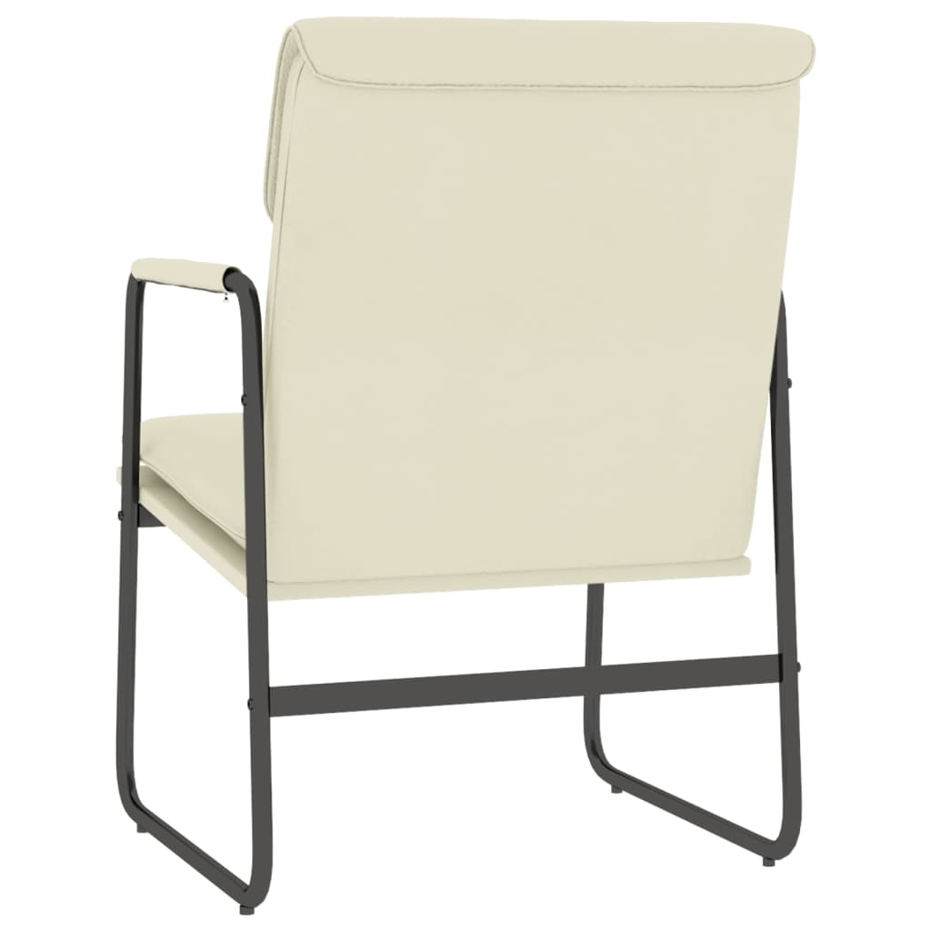 vidaXL Lounge Chair Cream 55x64x80 cm Faux Leather 5