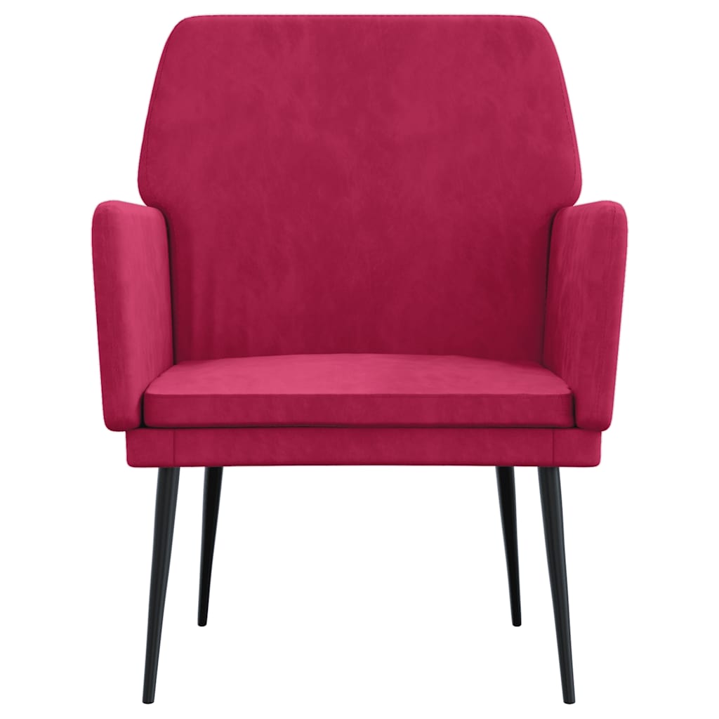 vidaXL Armchair Wine Red 62x79x79 cm Velvet 3
