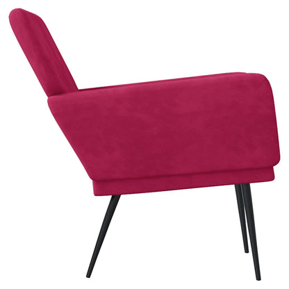 vidaXL Armchair Wine Red 62x79x79 cm Velvet 4