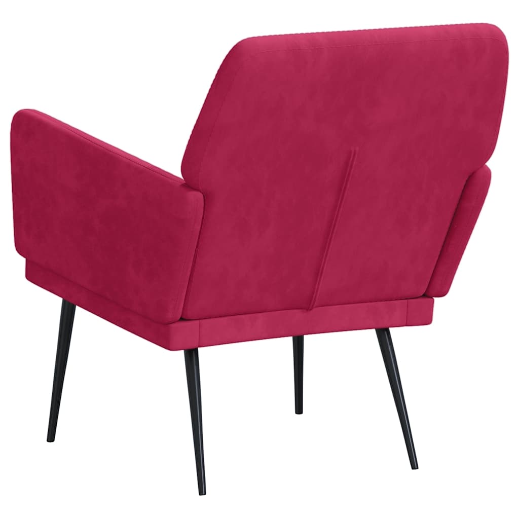 vidaXL Armchair Wine Red 62x79x79 cm Velvet 5