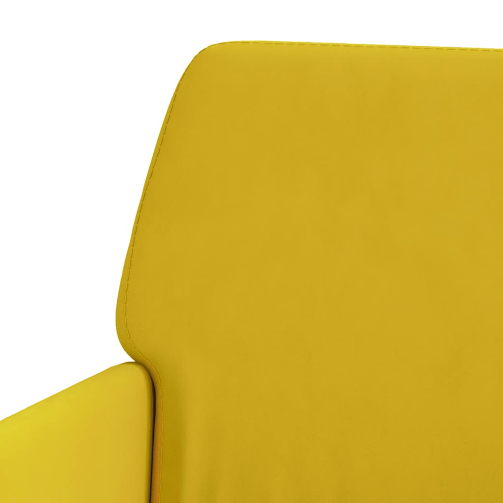 vidaXL Armchair Yellow 62x79x79 cm Velvet 6