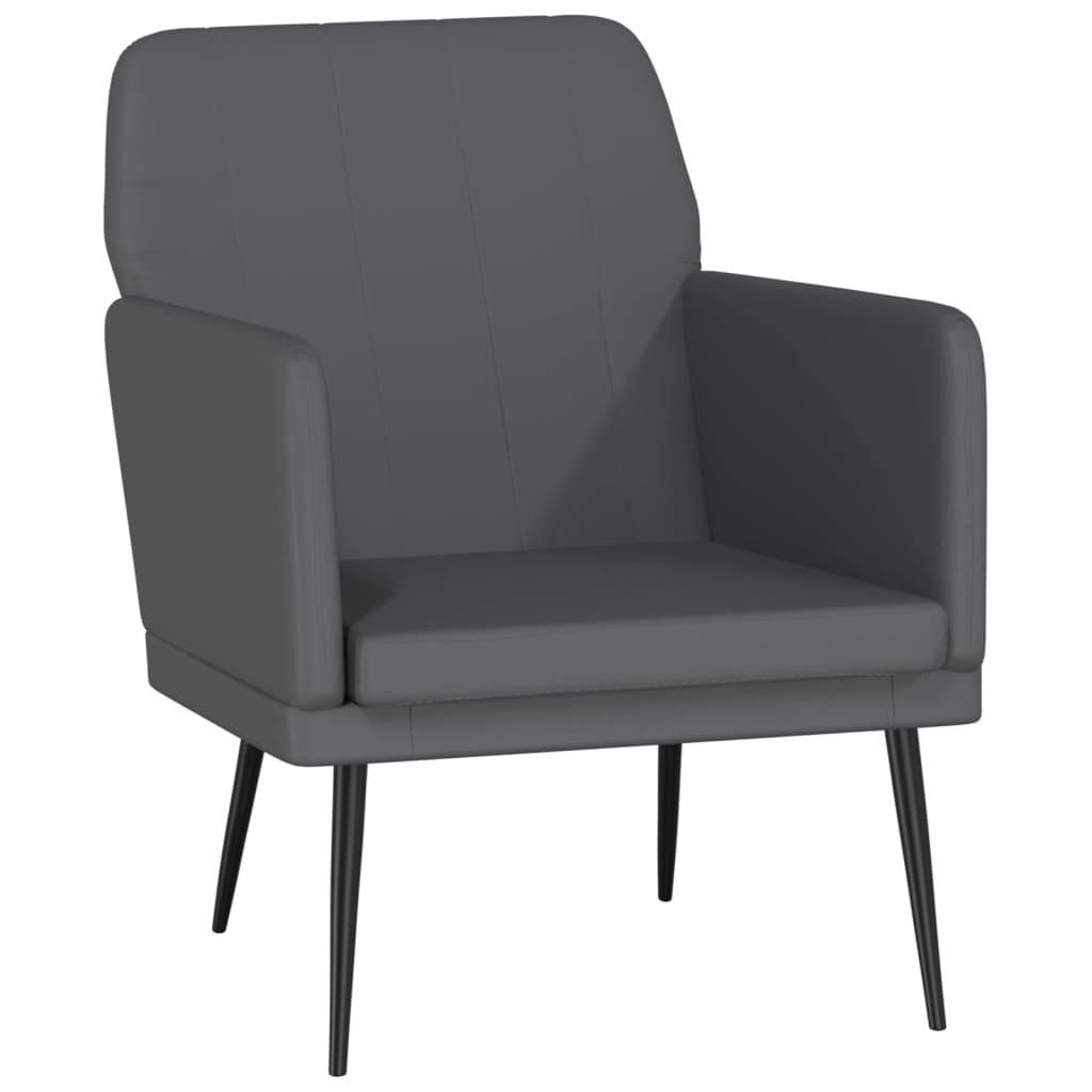 vidaXL Armchair Grey 61x78x80 cm Faux Leather 2