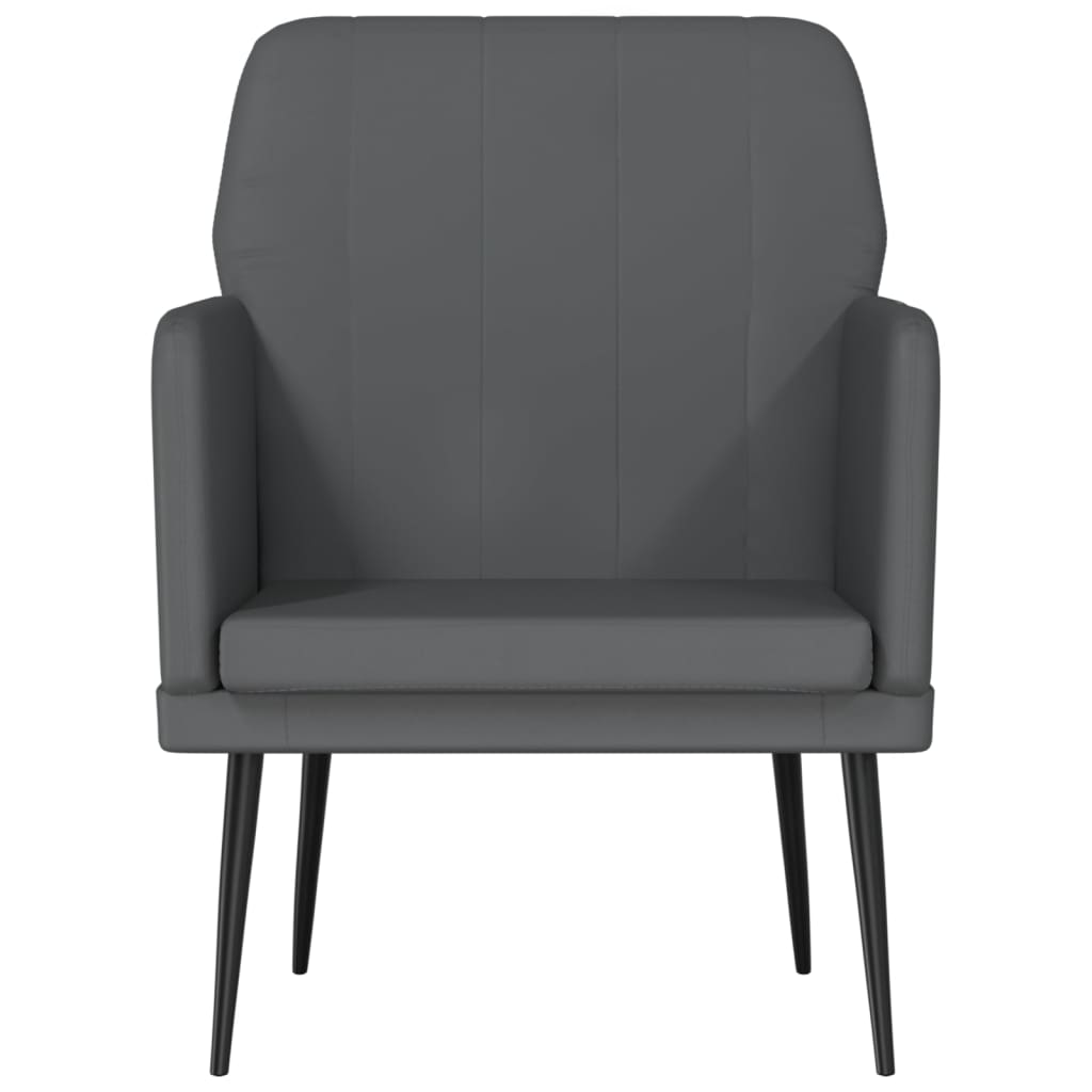 vidaXL Armchair Grey 61x78x80 cm Faux Leather 3