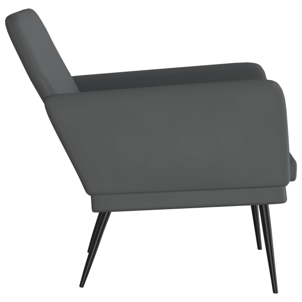 vidaXL Armchair Grey 61x78x80 cm Faux Leather 4