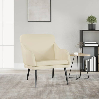 vidaXL Armchair Cream 63x76x80 cm Faux Leather 1