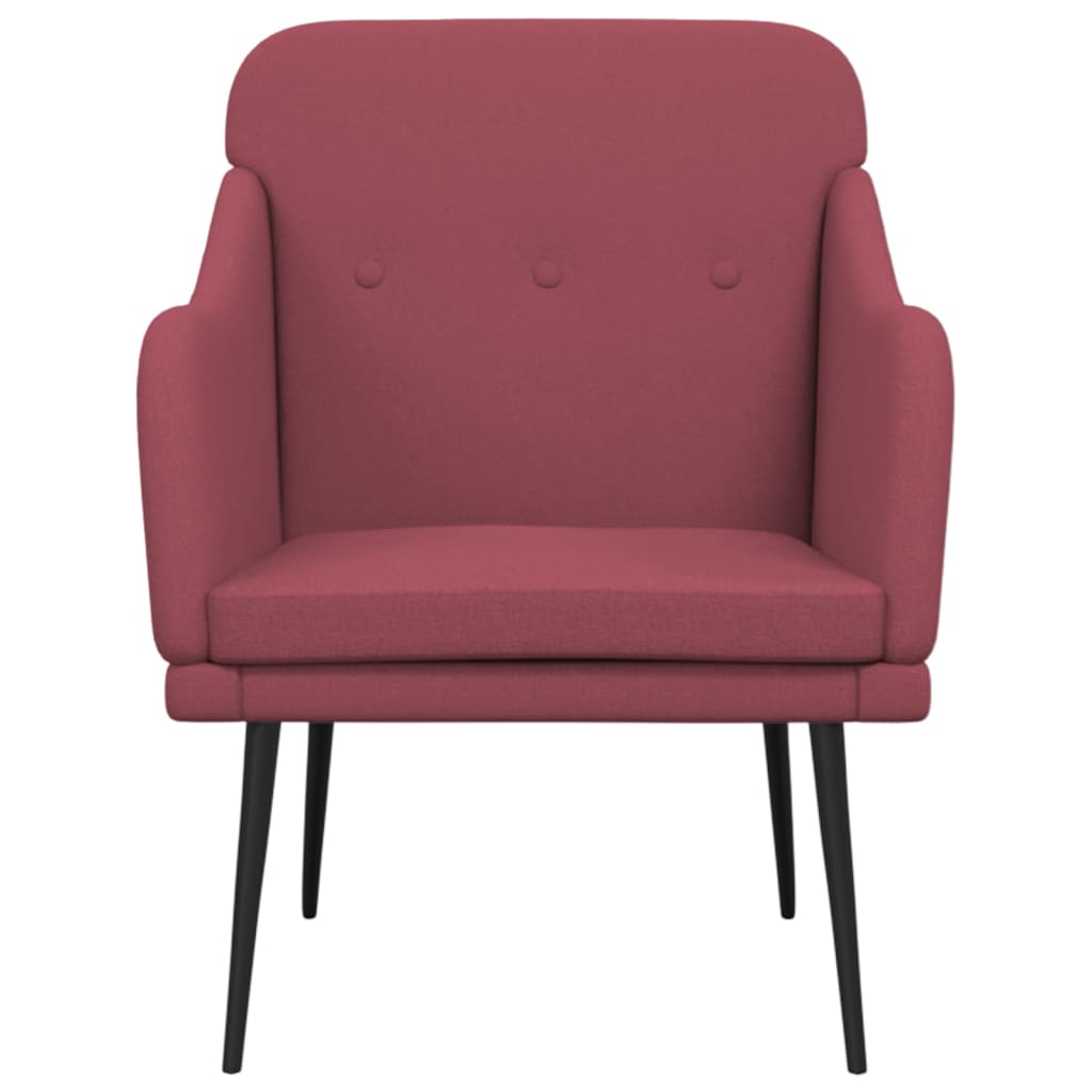 vidaXL Armchair Wine Red 63x76x80 cm Fabric 3